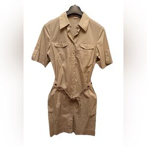 Michael Kors Tan Button-Up Dress